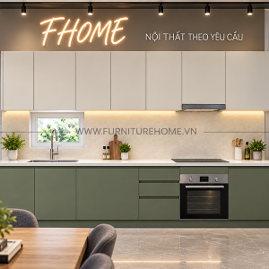 Tu Bep Mdf Loi Xanh Showroom Fhome