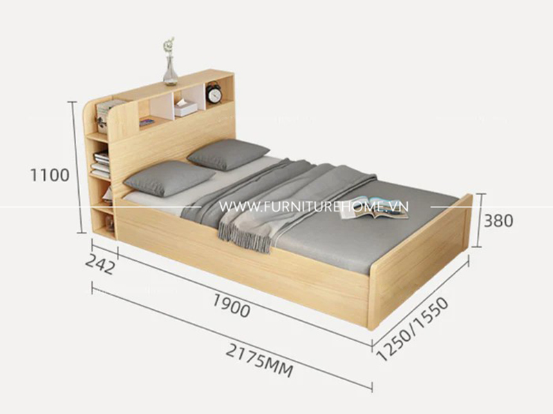 Giường Ngủ 1m2 X 2m Fhgncn(221)