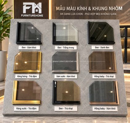 bảng màu cửa cánh kính