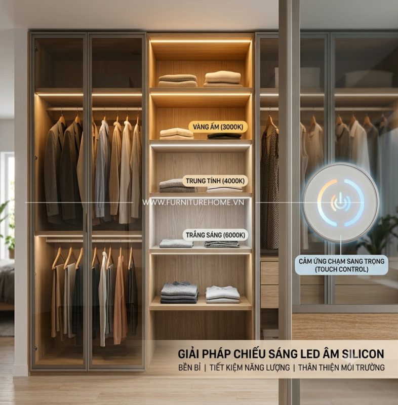 đèn LED cho tủ quần áo