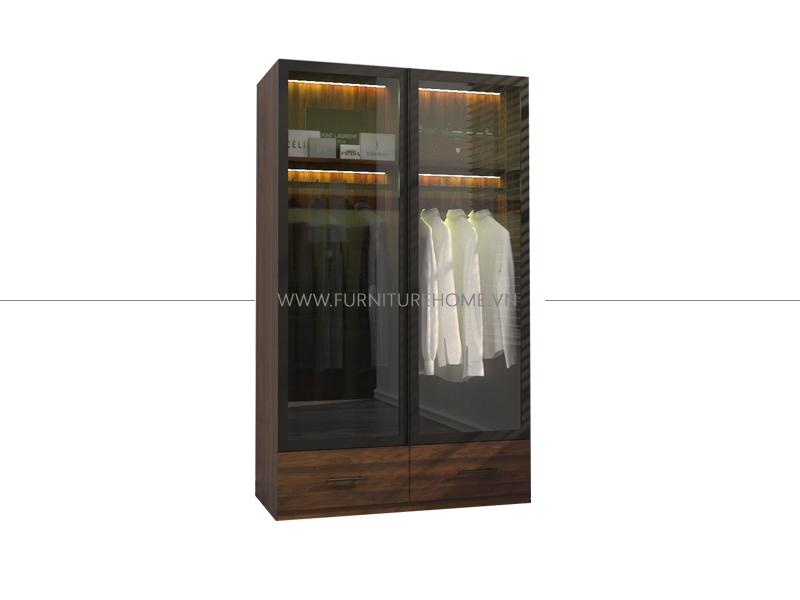 Tủ quần áo cánh kính 1m2 x 2m | FHTACK102 - furniturehome.vn