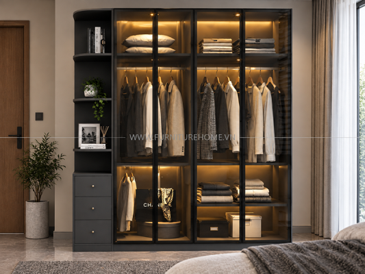 Tủ + Quần + áo + 1m8 + Cánh + Kính +fhtack407 (2)