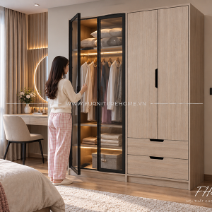 Bảng Màu Kính Cho Tủ Quần áo Phối Kính Gỗ