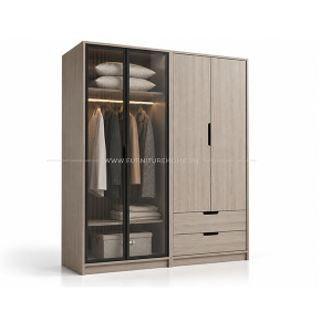Chi Tiết Khung Nhôm Và Cánh Kính Tủ áo