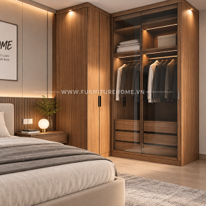 Tủ Cánh Kính L Phù Hợp Với Phòng Ngủ