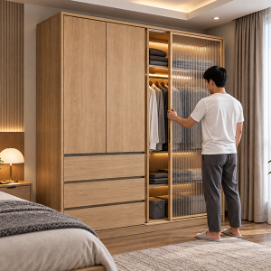 Cánh Kính Khung Nhôm Kết Hợp Cánh Gỗ