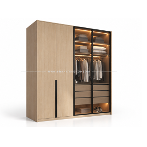 Cánh Kính Khung Nhôm Tủ Quần áo Fhtckcg012