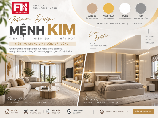 Màu Sắc Nội Thất Hợp Mệnh Kim