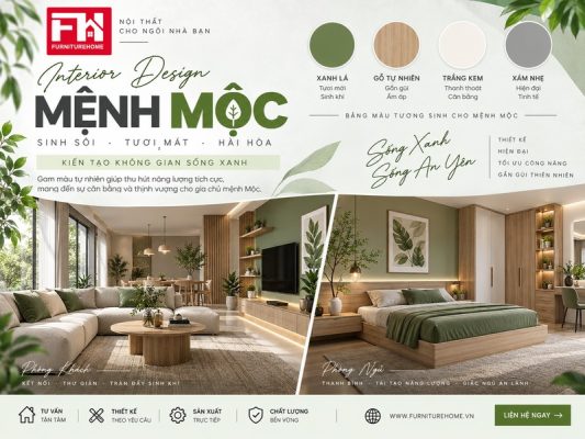 Màu Sắc Nội Thất Hợp Mệnh Mộc