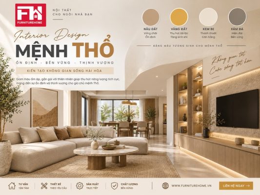 Màu Sắc Nội Thất Hợp Mệnh Thổ