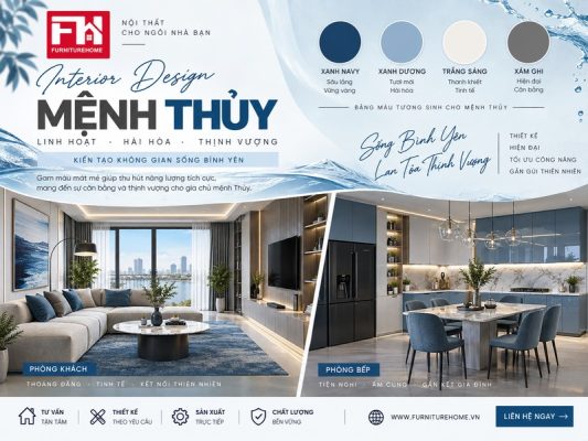 Màu Sắc Nội Thất Hợp Mệnh Thủy