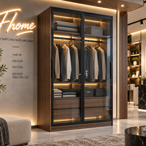 Mẫu Tủ Quần áo Kính 1m Hiện đại