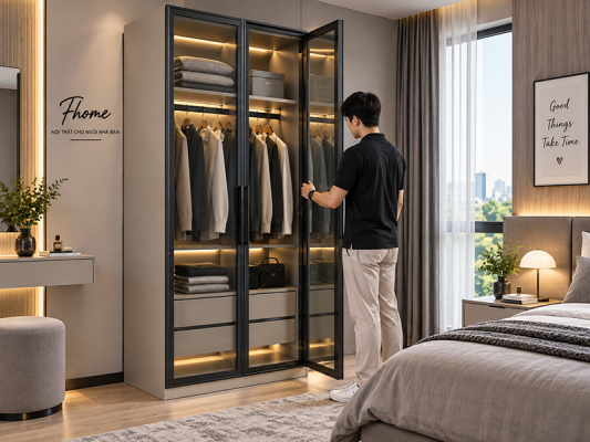 Tủ Kính 1m Cao 2m Fhtack002