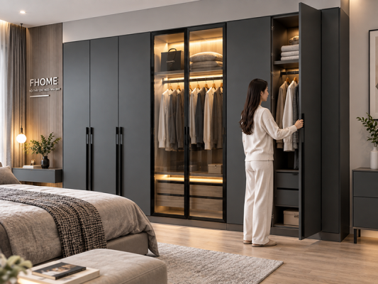 Tủ Quần áo Cánh Kính 3m