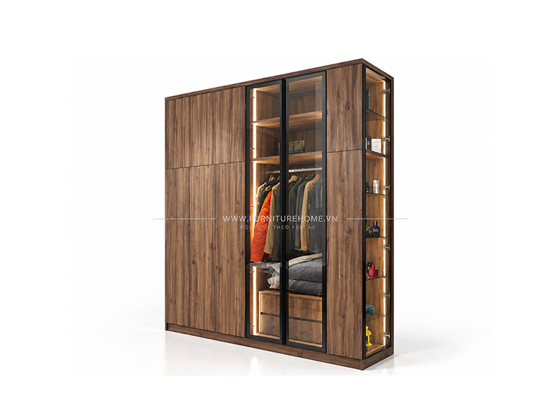 Tủ Quần áo Cánh Kính Trưng Bày Túi Tủ Quần áo Cánh Kính Trưng Bày Túi