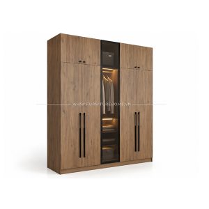 Tủ Quần áo Kính Gỗ Hiện đại Fhtckcg010