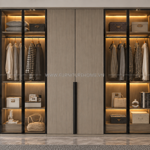 Tủ áo Kính Cánh Gỗ Công Nghiệp