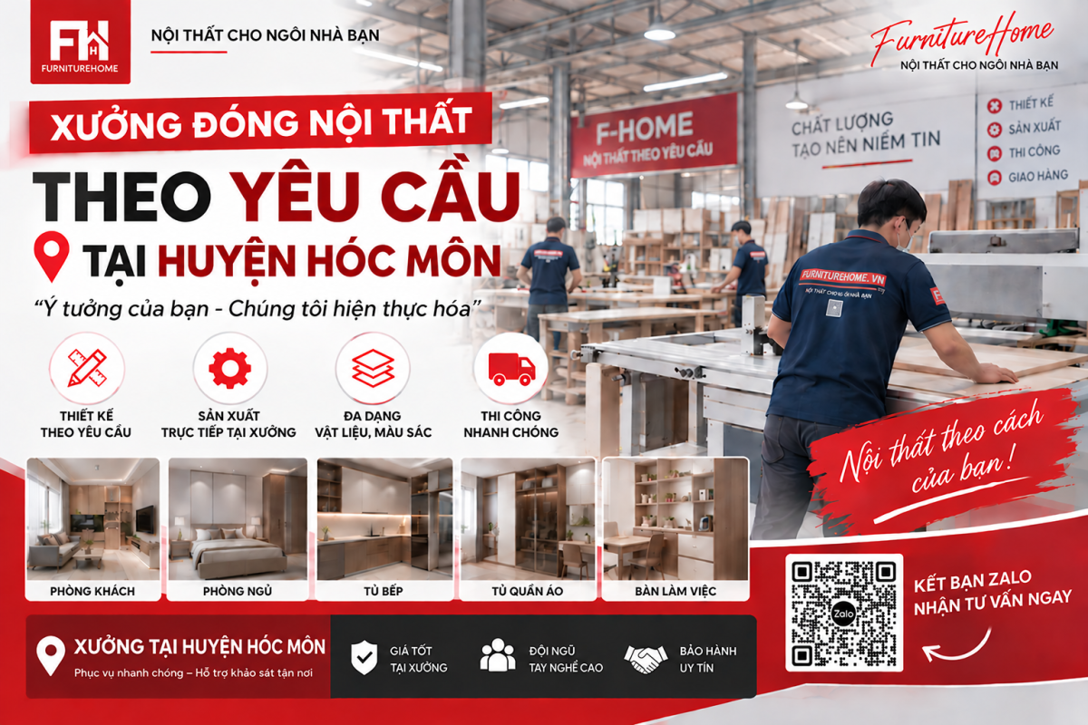 Xưởng đóng Nội Thất Tại Huyện Hóc Môn