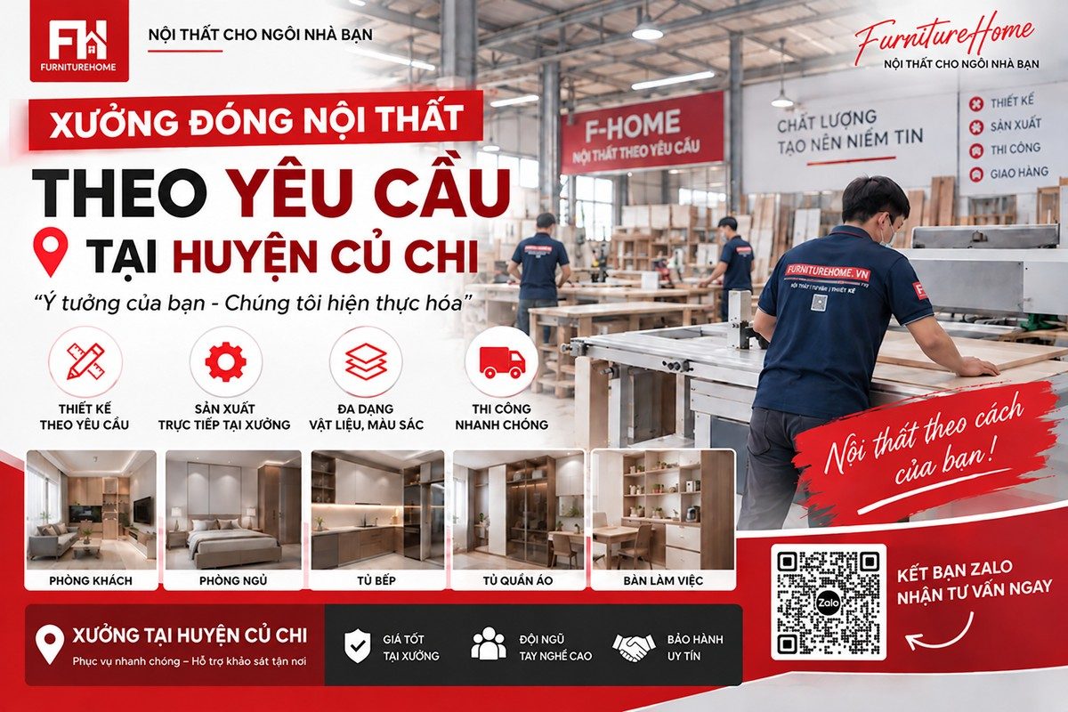 Xưởng đóng Nội Thất Tại Huyện Củ Chi