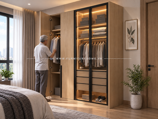 đèn Led Tủ Quần áo Cánh Kính